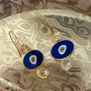 NEW! ❤️ Evil Eye Gold Minimalist Earrings
